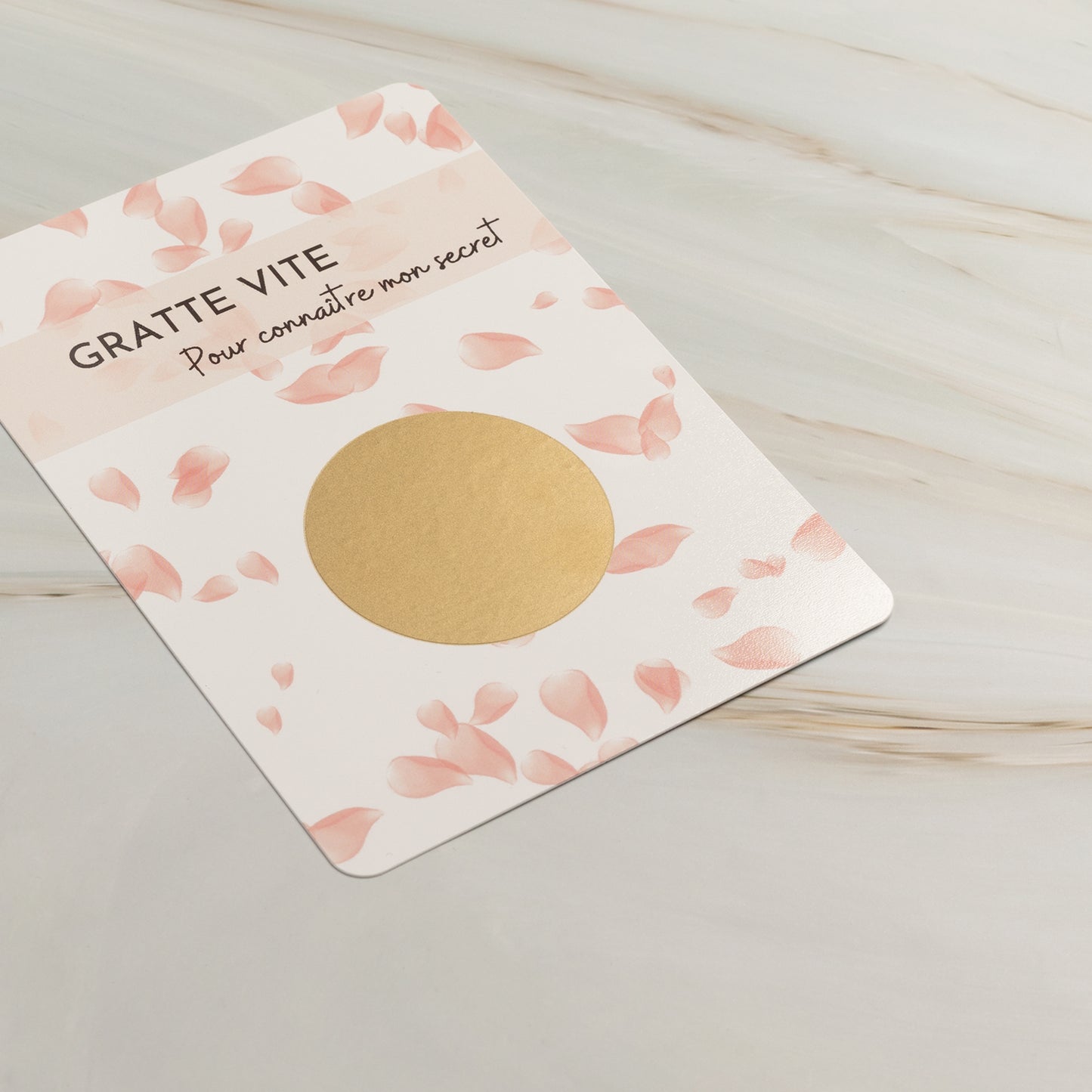Carte à gratter message personnalisé