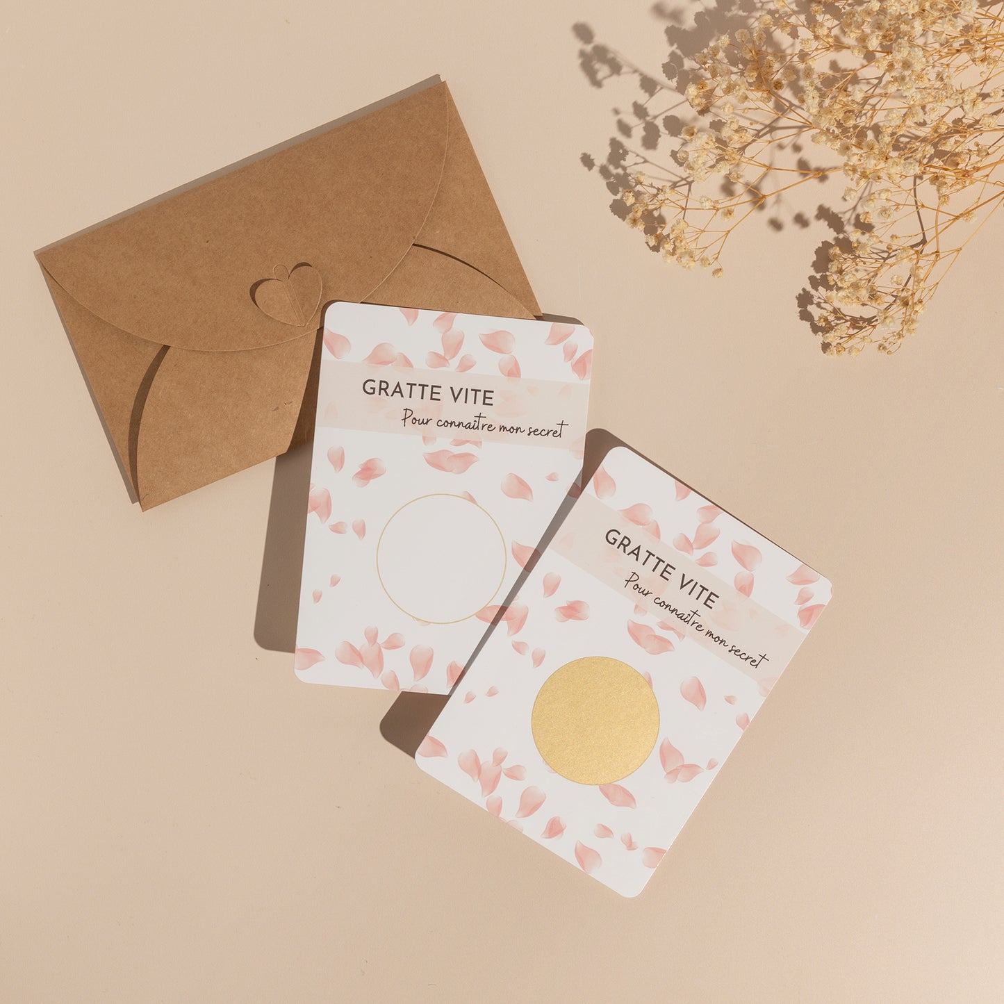 Carte à gratter message personnalisé
