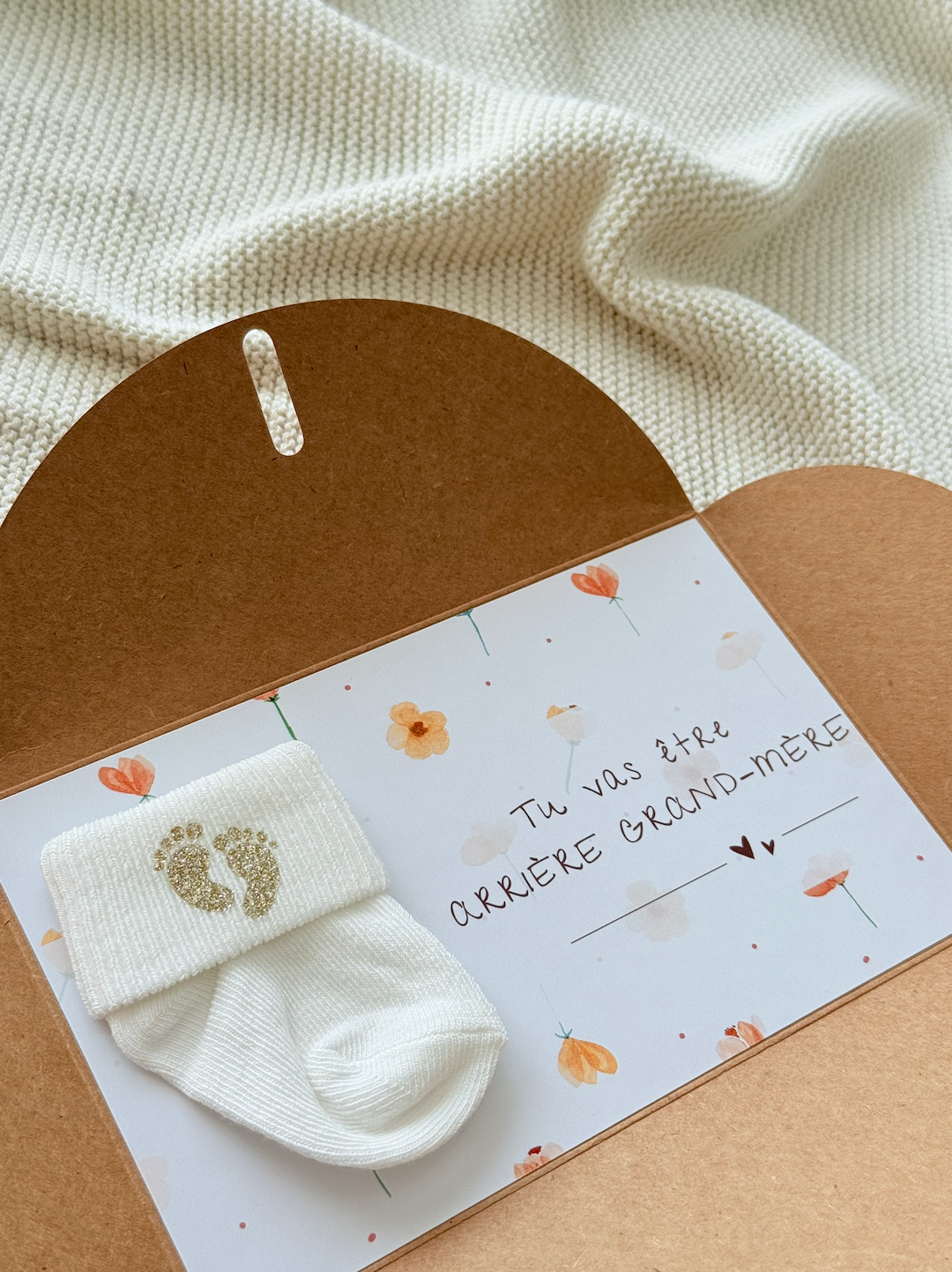 Enveloppe Surprise Floral - Annonce de Grossesse