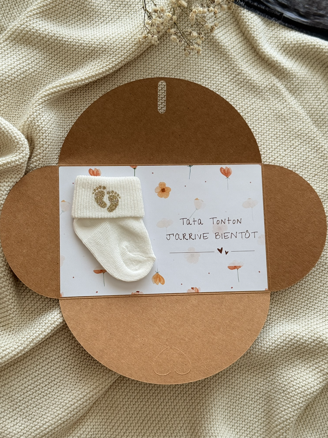 Enveloppe Surprise Floral - Annonce de Grossesse