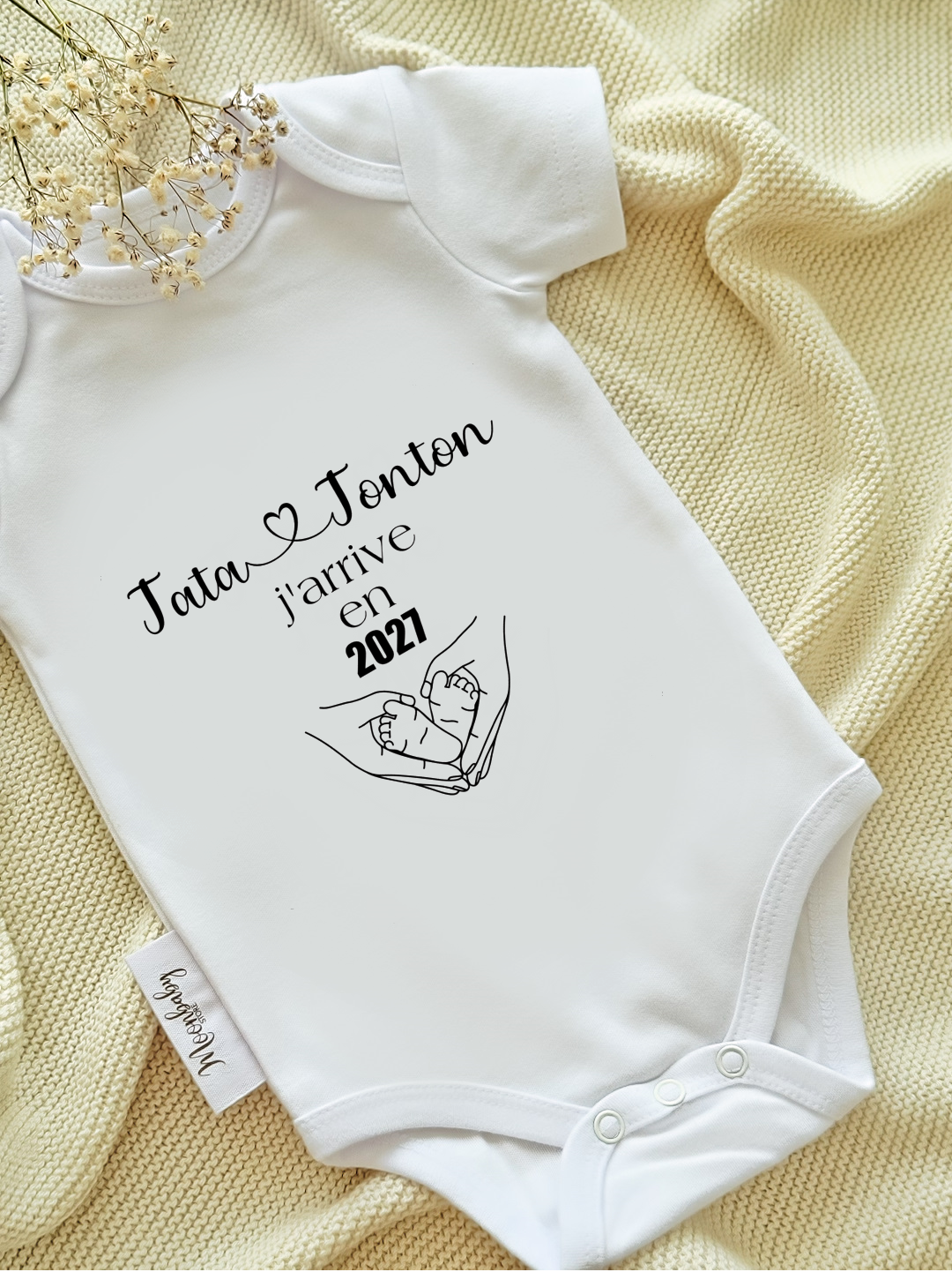 " Tata Tonton J'arrive en 2026 ou 2027" Body annonce grossesse