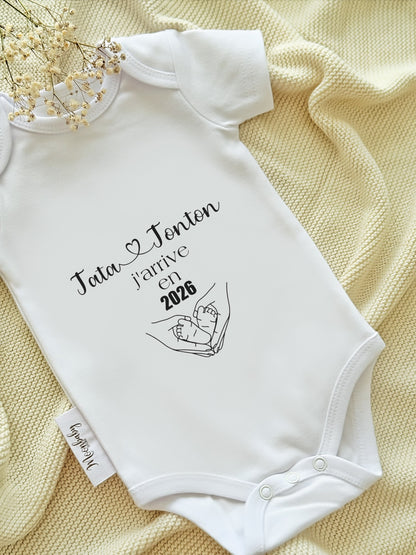 " Tata Tonton J'arrive en 2026 ou 2027" Body annonce grossesse